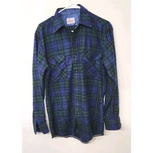 Lim’s Custom Shirts Long Sleeve Button Down Pocket Plaid Shirt Men's Medium 1340